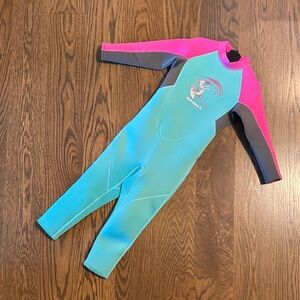 O'Neill Vibrant Pink and Aqua Wetsuit